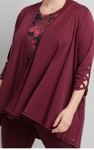 26/28 4x Livi open front overpiece cardigan plus